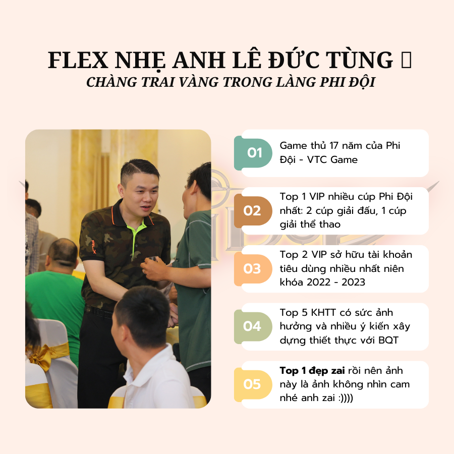 Anh Lê Đức Tùng - Chàng trai vàng của Phi Đội VTC Game, 17 năm gắn bó, top VIP và KHTT không ai không biết đến
