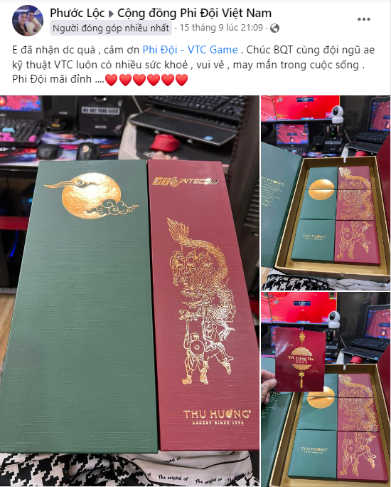 Anh em cơ trưởng nhận cơn mưa quà tặng từ BQT Phi Đội trước Mùa trăng 2023